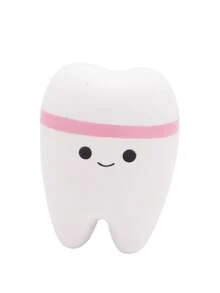 1/2/4 piezas Dientes falsos gigantes de rebote lento, juguete de alivio de ansiedad, juguete dental, regalo para asistente dental para adolescentes y adultos, alivio del estrés (Clásico) - Multicolor - Ver 14