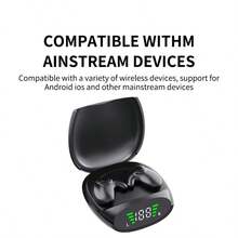 [Compact Wireless Earbuds]]Wireless Earbuds With Touch Control | Compact Mini Exquisite Design, Long Standby Time, Type-C Charging, Semi-Open-Back, USB Rechargeable, No Cable Needed - Multicolor - View 9