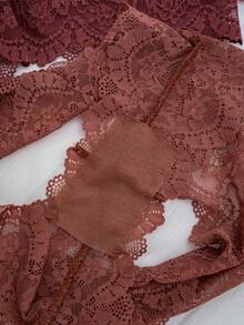 10 Stücke/Pack Damen Spitzen Sexy Unterwäsche, minimalistisch modisch für den Alltag Outfit - Verschiedenfarbig - Übersicht 9