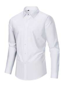 Rand paul Men's Long-Sleeved Dress Shirt With Thin Stripes, Perfect Cut And Soft Fabric - 白色 - 查看 1