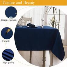 Kitchen Tablecloth - Azul Marino + 304.8 X 152.4 cm (Rectangular) - View 3