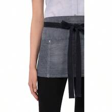 Unisex Portland Waitress Apron For Restaurant Staff And Kitchen Workers Durable Cotton Fabric With Adjustable Straps And Multiple Pockets For Efficient Food Service Ideal For Busy Cafes Dining Establishments And Home Kitchens - 靛藍 - 查看 4