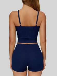 Aaseow (Early Spring/Autumn Release) Women's Breathable Yoga Bra, Outdoor Gym Running Sports Bra, Fitness Tops For Women, Quick Dry Workout Clothing - Navy Blue - View 4