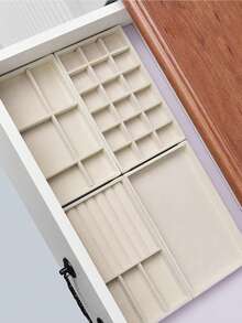 4/1 Hanging Hook Jewelry Display Tray, Large Capacity Jewelry Tray, Stackable Jewelry Display Tray, Autumn Travel Jewelry Tray, Velvet Necklace Jewelry Display Stand, Jewelry Box, Jewelry Storage Box, Desktop Organizer, Elegant Gift Box, Valentine's Day, Mother's Day, Wedding Anniversary, Home Jewelry Storage And Gift, Christmas Gift, Halloween Gift, Back To School Essential Gift, Women's Gift, Christmas Gift, Creative Women's Gift - Multicolor - View 5