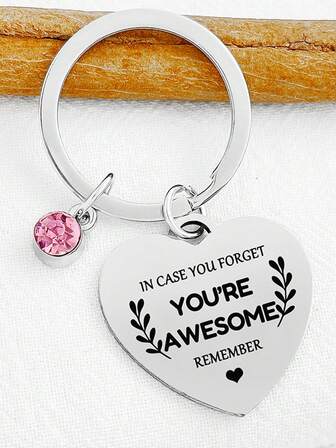 1pc Stainless Steel Keychain To Convey Encouragement And Remind The Wearer Of Their Own Worth, Suitable As A Gift For Friends And Family
