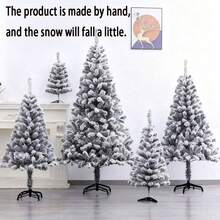 17.72"/47.24"/59.1"/70.87"/82.68" Artificial White Christmas Tree With Realistic Snow - The Artificial Snow May Have Some Shedding, Suitable For Home, Store Or Plaza Display, Indoor Christmas Decoration | Comfortable Holiday Design | Fluffy Branch Texture, Christmas Tree Ornament Christmas Decorations Home Christmas Gifts Christmas Decor - Multicolor - View 5