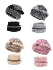 3件/1件/2件装拉法帽滑雪面罩针织帽，保暖内衬无檐帽，适合日常佩戴和户外活动，秋冬季