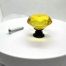 30mm Smooth Round Glass Cabinet Door Knobs/Pulls, Colorful Drawer Handles Suitable For Home, Cabinet, Drawers And Dresser, With Screws - Multicolor - View 17