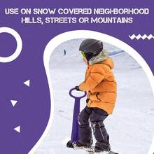 Winter Fun Ski Skate, Foldable Snow Scooter, Ski Skooter, Snow Sled, And Snowboard With U2013 Multi - Purpose Portable Sandboard, Snow Skate, And/ Sled All Ages - Purple - View 7