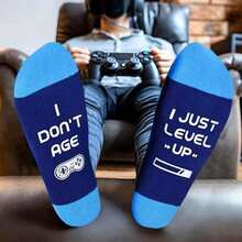 Gamer Gifts For Men Boyfriend - Video Game Socks For Teen Boys, Funny Gifts For Gaming Stocking Stuffers - trắng - Xem 4
