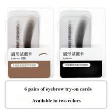 1 Cặp Miếng Dán Lông Mày - Bộ Chọn Hình Dáng Lông Mày Thử, Bộ Miếng Dán Lông Mày, Giá Rẻ, Quà Nhồi Tất, Trang Điểm, Dụng Cụ Trang Điểm, Đồ Giá Rẻ, Quà Tặng, Quà Tặng Cho Phụ Nữ, Quà Giáng Sinh - Nhiều màu - Xem 3