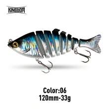 Kingdom Barbecue 钓鱼路亚 多节饵 泳饵 人工海钓路亚 65mm 90mm 120mm 140mm 沉水型摇摆饵 硬饵 - 彩色 - 查看 12