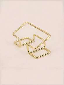 Hollow Business Card Holder Creative Product Storage Box, Office Display, Ideal Gift, Multiple Colors Available, Party And Festival Business Card Stand, High-End Line Design Business Card Display Stand, 3 Fashionable Colors To Choose From, Simple Desktop Standing Business Card Stand, Business Card Display Stand, Photo Business Card Display Stand - Multicolor - View 16