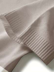 男士休闲纯色短袖套头针织上衣，春夏