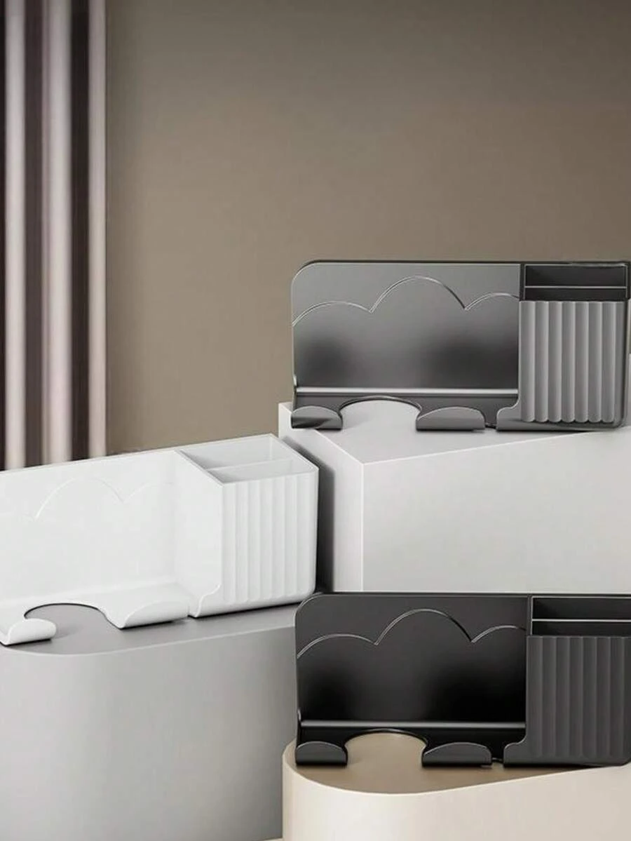 Modern Minimalist Style No-Nail No-Drill Bathroom Multi-Function Hair Dryer Storage Rack - Multicolor - View 1