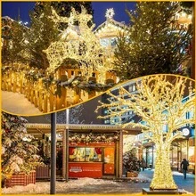 240LED 88Ft Connectable String Lights Indoor Outdoor Wire Warm White Lights Twinkle Fairy In With Timer Bedroom Classroom Wedding Tree Patio Decor - Warm White + 240LED - View 4