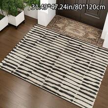 Soft Plush Home Decor Vertical Striped Simple Texture Pattern Versatile Decorative Style, Suitable For Living Room Carpet, Sofa Cushion, Doormat, Bedroom Carpet, Outdoor Carpet, Shopping Mall, Coffee Shop, And More - Nhiều màu - Xem 1