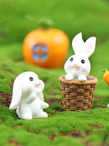 1 set Decoración artística de conejito de dibujos animados para Pascua - Multicolor - Ver 6