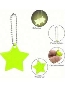 高可见度反光星星挂件 - 多用途，可作学生背包挂件、简约可爱配饰、ins风女孩包包装饰、流行小物、宠物挂件 - 彩色 - 查看 5