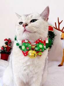 طوق عيد الميلاد للقطط الأليفة قطعة واحدة، وشاح مُحبوك للقطط الصغيرة، إكسسوارات زي عيد رأس السنة للكلاب - متعدد الألوان - مشاهدة 16