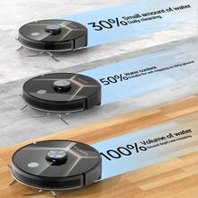 Robot Vacuum Cleaner And Mop 9000Pa Strong Suction 300 Minutes Runtime 280ML Large Electric Control Water Front Wide Angle LDS Lasernavigation Al Intelligent Fullscene Planning BlackGolden - WhitegGolden - View 6