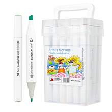 Marcadores de pintura acrílica multicolor, adecuados para la pintura de niños, resistentes al agua y de secado rápido, ideales para el grafiti de estudiantes, pintura de piedras, madera, cerámica, tela, lienzo, huevos de Pascua, sets de calabazas, manualidades DIY y garabatos de jardín de infantes - Multicolor - Ver 23