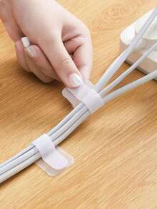 10pcs Desktop Cable Organizer Straps, Computer Wire Fastener Ties, Reusable Hook And Loop Cable Ties, Cable Management For Tidy Desk Organization