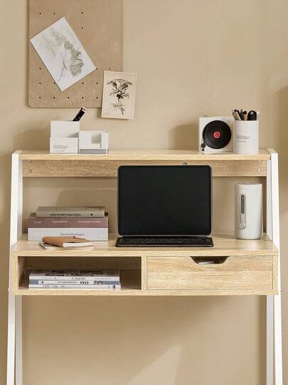 SoBuy FWT63 N, Home Office Tafel Bureau Computer Workstation Storage Shelf view 11