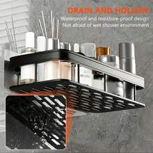 1PC Wall-Mounted Shower Caddy Hanging Portable Corner Shower Caddy Shower Shelf For Inside Shower Bathroom Organizers And Storage Bathroom Shower Shelves Accessories Bathroom Decor - Y-03 - View 3