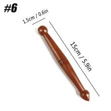1pc Acupoint Massage Pen, Traditional Wooden Acupressure Stick Reflexology Tool For Deep Tissue, For Body, Hand And Foot Body Massager Massage Roller Lymphatic Massage Gua Sha - Multicolor - View 14