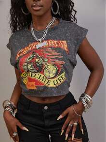 بلوزات خروج صغيرة للنساء، تيشيرتات مطبوعة للنساء، ملابس كاجوال للنساء، بلوزات بياقة دائرية للنساء، ملابس مهرجانات للنساء