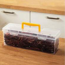 1pc Kitchen Cabinet Handheld Spice Storage Box 6-In-1 Set, Plastic Airtight Seasoning Container, Condiment Organizer