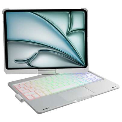 TouchPad Keyboard Case for ipad 8.3"(mini6/7),for iPad Air 7th/6th/5th/4th, for ipad10.9"10th& Pad 11th(A16), for iPad Pro11"4th/3rd/2nd/1st, for ipad Pro&Air13 inch (M4/M3/M2)& for iPad Pro 12.9(18/20/21/22).360°Swivel,7 Use Modes,Rainbow Backlight