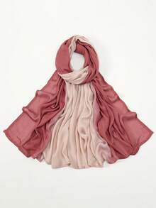 1 Pc Women Multi-Color Gradient Headscarf, Soft Modal Scarf, Versatile Elegant Fashion Wrap, Suitable For Daily Gatherings In Multiple Occasions, Scarves, Jersey Hijabs - Multicolor - View 30