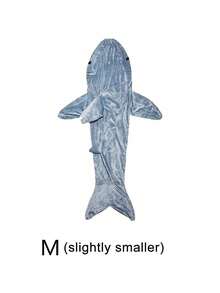 Shark Hooded Blanket - Extra Large Wearable Shark Blanket/Flannel Hooded Cape, Super Soft Plush Hooded Blanket, Cartoon Shark Pattern, One Size Fits All, Suitable For Adults, Hooded Sleeping Bag, Great For Casual, Movie Night, Camping And Travel, Perfect Holiday Gift For Christmas, Birthday, Thanksgiving, Winter, Secret Santa, For Women And Men - Multicolor - View 16