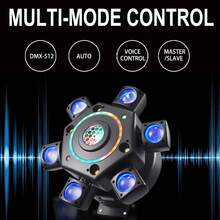 Luces de DJ de cabeza móvil para fiestas, discoteca 7 en 1 LED RGBW 6 brazos con efectos de iluminación mixtos, iluminación de escenario de DJ para fiesta, discoteca, club, bar de bodas - Tipo de Enchufe A Japonés (100V) - Ver 4