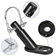 Bike Trailer Hitch Connector, Bike Trailer Coupler Attachment Hitch Quick Release Linker, Cycling Adapter Accessories - Black - View 2