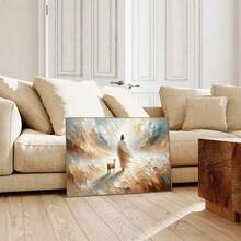 1幅宗教艺术海报，家居装饰，上帝离开99，上帝与迷途的羔羊，非常适合装饰客厅、卧室和家庭办公室。帆布壁画，房间海报，家居装饰，房间布置，室内装饰。可选画框 - 1個 - 查看 11