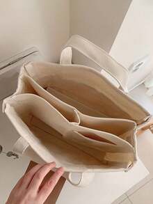 1pc Personalized Diaper Bag, Customized Name Handbag, Multifunctional Diaper Bag For Maternity & Baby, Foldable Mommy Bag, Large Capacity Lightweight Diaper Organizer, Suitable As Christmas, Easter, Spring Festival, Mother's Day, Birthday Gift - Multicolor - View 7