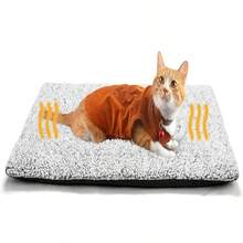 Cama autocalentable para gatos, colchoneta de cama para perros súper suave y cálida, almohadilla autocalentable lavable y antideslizante para mascotas, adecuada para uso en interiores y exteriores, apta para gatos y perros medianos y pequeños