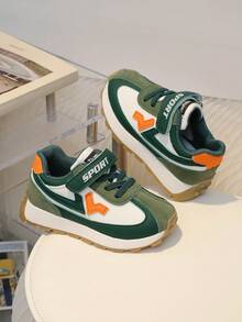 1 Pair Casual Outdoor Sneakers, Minimalist & Cute Design, Suitable For All Seasons - Green - View 7
