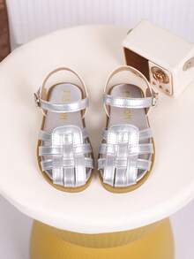 1 Pair Children Tassel PU Casual Fashion Sandals, Suitable For Summer - Silver - View 3