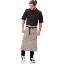 Unisex Portland Bistro Apron For Kitchen Cooking And Dining Service Durable Cotton Fabric With Adjustable Strap And Multiple Pockets Ideal For Home Chef And Professional Culinary Use Stylish And Functional Design For Everyday Food Preparation And Restaurant-Style Meal Assembly - màu đen - Xem 3