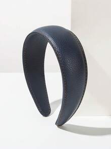 1 chiếc băng đô bản rộng bằng da PU màu trơn cổ điển, kiểu dáng đơn giản, thời trang, đa năng, màu tím nhạt cao cấp, phụ kiện tóc thanh lịch, thích hợp cho mùa thu/đông. - Nhiều màu - Xem 16