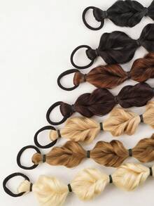 20 Inch Ponytail Synthetic Wigs Female Bubble Braid Natural Twist Braid Tie-Up Lantern Braid Suitable For Women's Daily Wear And Gatherings - Multicolor - View 3