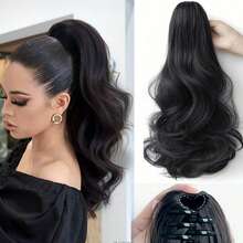 Tóc đuôi ngựa kẹp vuốt thanh lịch - Tóc tổng hợp dài, xoăn và gợn sóng dành cho phụ nữ, sử dụng hàng ngày linh hoạt - Nhiều màu - Xem 11