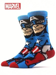 Marvel 1/5 Pairs Comfortable Men's Superhero Socks - Soft & Breathable, Mid-Calf, Elastic, Moisture-Wicking, Fashionable & Stylish - Perfect For Gifts, Parties, Daily Wear, Casual Occasions - Multicolor - View 10