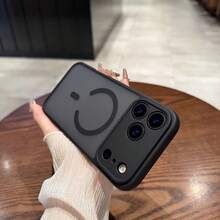 Compatible  16/15/14/13/12 Pro Max Plus Magnetic Macaron Phone Case, Shockproof Protection, Classic Mixed Transparent Phone Case - màu đen - Xem 4