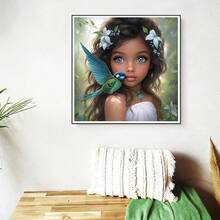 Bộ tranh đính kim cương tự làm: 30x30cm/11.81x11.81in, Lý tưởng để trang trí nhà cửa và làm tranh treo tường - Họa tiết hình người tinh tế được vẽ bằng các viên kim cương tròn. - Nhiều màu - Xem 3