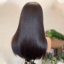 Wear & Go Bone Straight Lace Front Wigs 5x5 Glueless Wig Human Blended Hair 13x4 HD Transparent Lace Front For Women Glueless Brazilian Virgin Hair Lace Frontal Wig 200% Density Pre Plucked With Baby Hair Hairline - Natural & Black - View 2